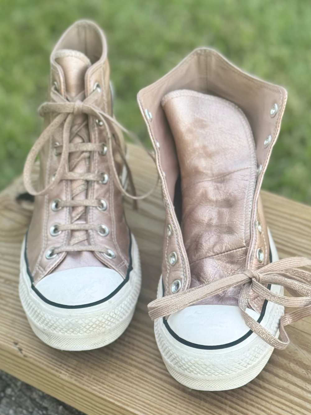 Converse All Star Chuck Taylor Rose Gold/White Women sz10 Casual Sneaker